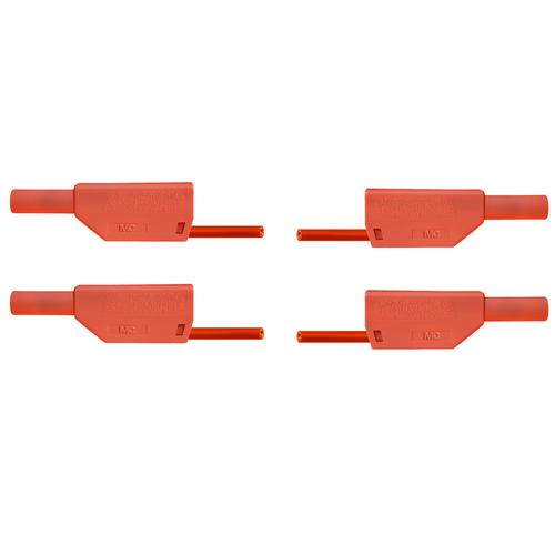 Çift deney kablosu, 75 cm, kırmızı renkte, 1017716 [U13817], Deney kablosu