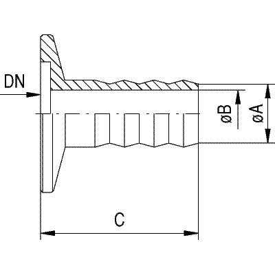 Adaptör Flanş DN 16 KF / Şaft 12 mm, 1002928 [U14515], Vakum Pompalari